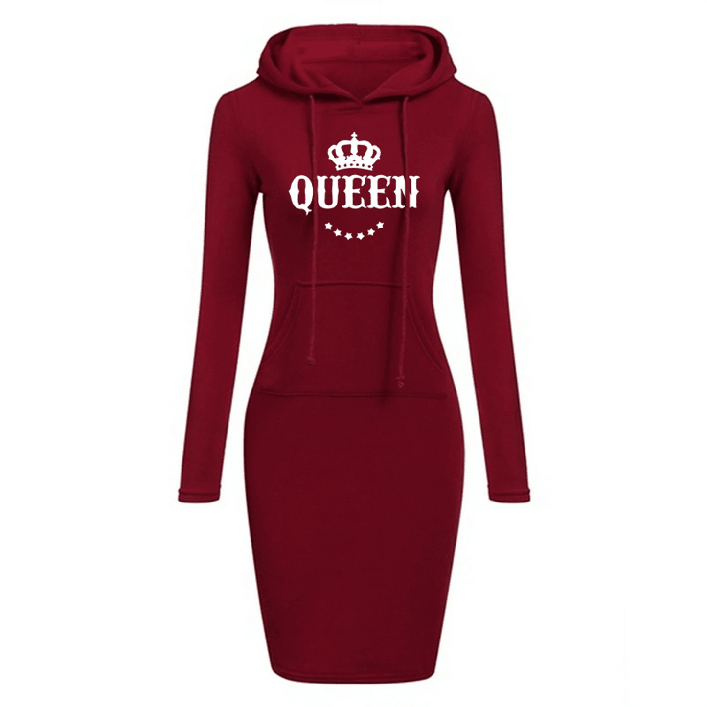 Women's Hooded Sweatshirt Dress.