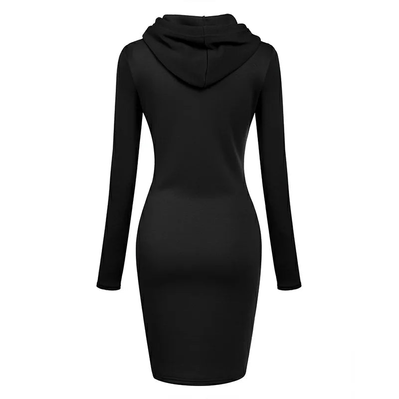 Women's Hooded Sweatshirt Dress.