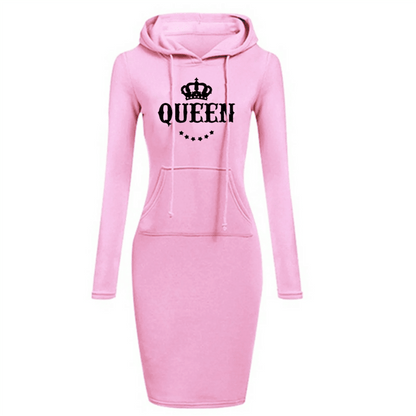 Women's Hooded Sweatshirt Dress.