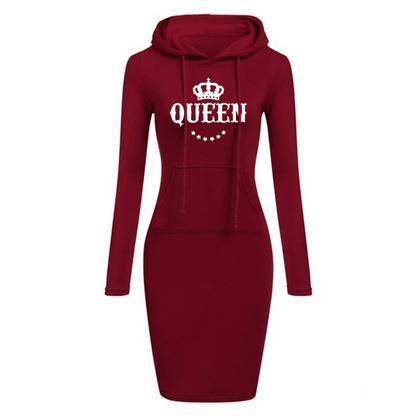 Women's Hooded Sweatshirt Dress.