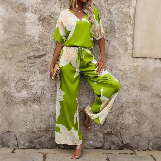 Fashionable Printed Casual Set for Women Spring Summer New Style Printed Fashion Outfit