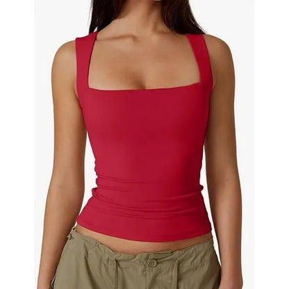 Slimming Square Neck Tank Top