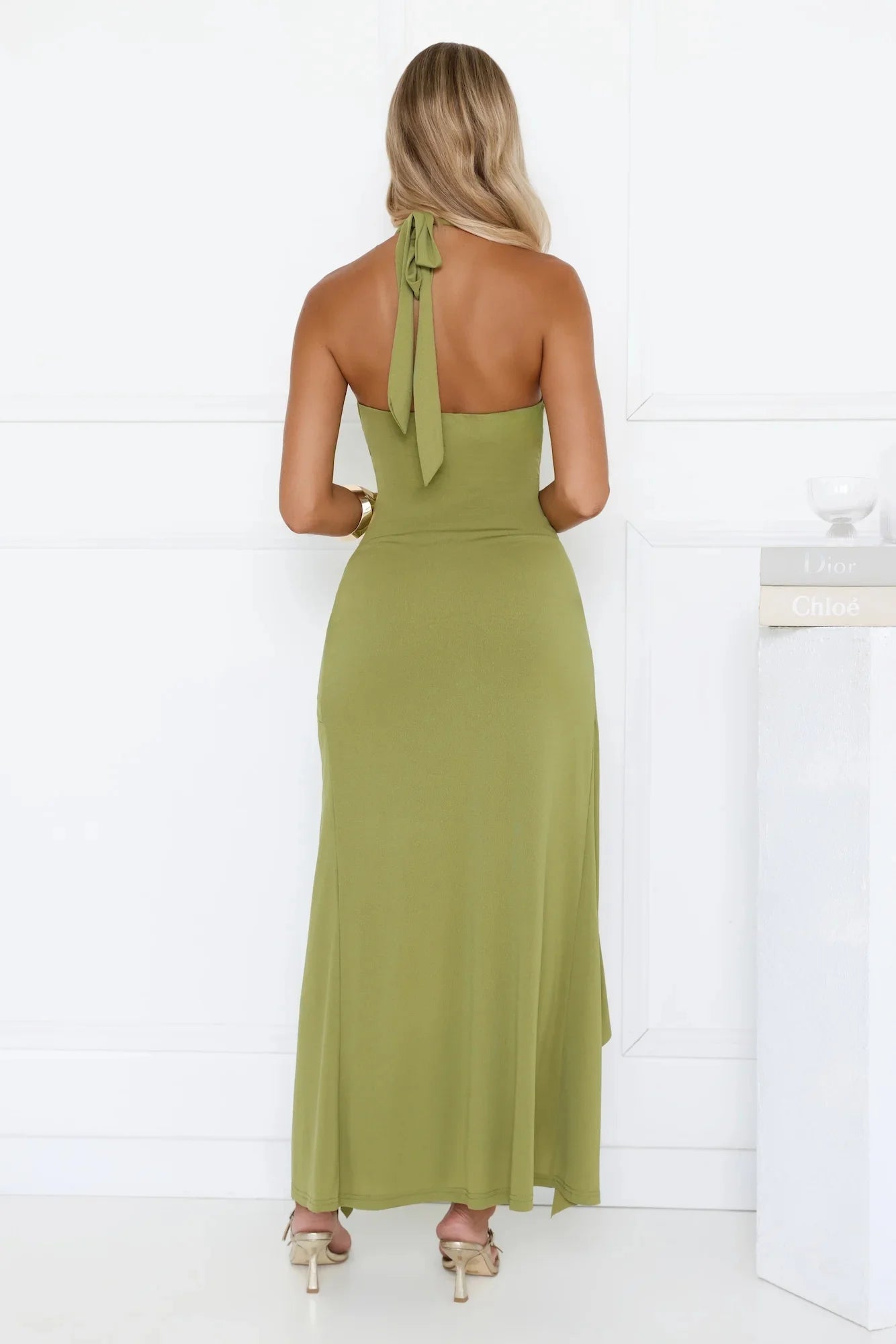 Samoan Style Halter Sexy Maxi Dress for Women Deep V Neck Bodycon Slit Long Dress Evening Cocktail Party Beach Sundress