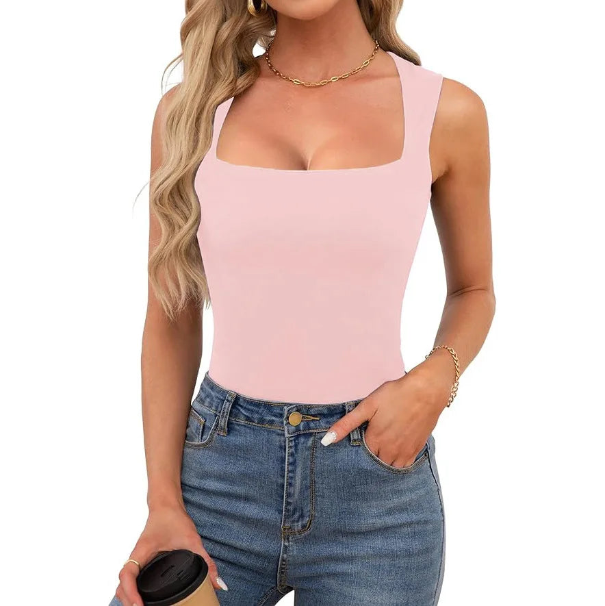 Slimming Square Neck Tank Top
