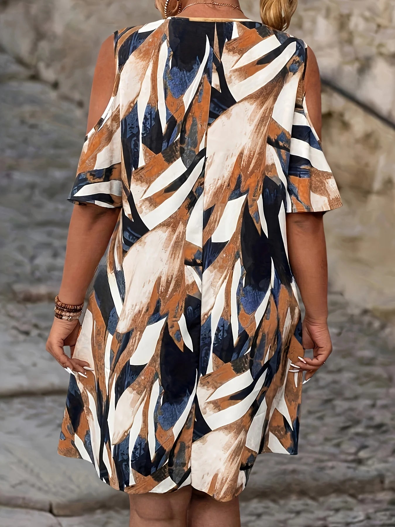 Elegant V-Neck Zipper Sleeveless Large Size Summer Dress for Women Casual Loose Floral Print One Piece Women's Summer Dress