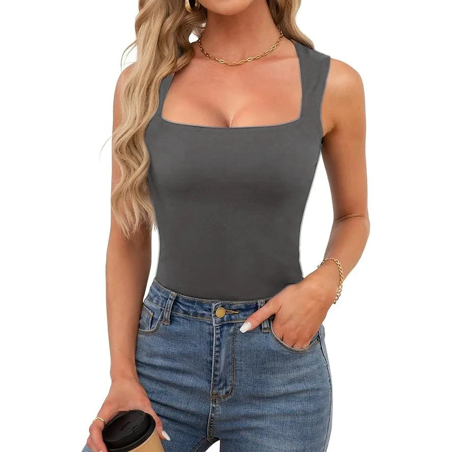 Slimming Square Neck Tank Top