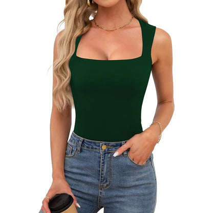 Slimming Square Neck Tank Top