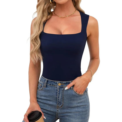 Slimming Square Neck Tank Top