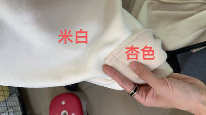 Fashion Oversized Winter Coats Zipper Up Loose Fit Knitted Sweater Long Sleeve Coats Hooded Streetwear Patchwork Trench