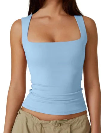 Slimming Square Neck Tank Top