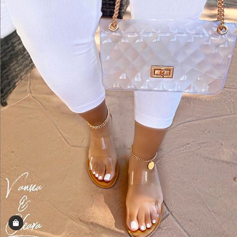 Open Toe Sandals and Purse Set